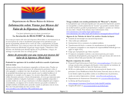 Short Sales - Arizona Association of REALTORS