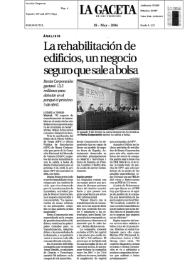 La rehabilitación de edificios, un negocio seguro que sale a