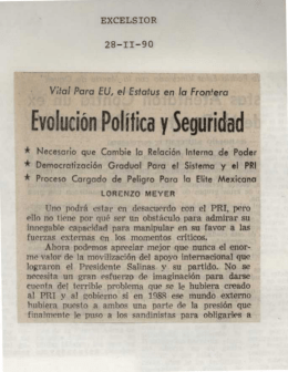 Evolución Política y Seguridad