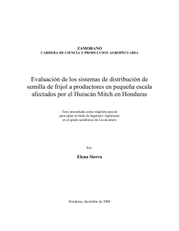 Evaluación de los sistemas de distribución de semilla