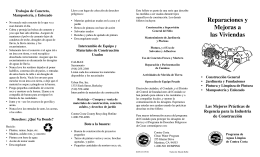 Reparaciones y Mejoras a las Viviendas