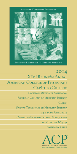 XLVI Reunión Anual American College of Physicians Capítulo Chileno