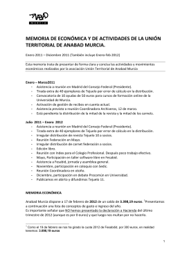 Memoria Anabad Murcia 2011 – final 19-2-2012