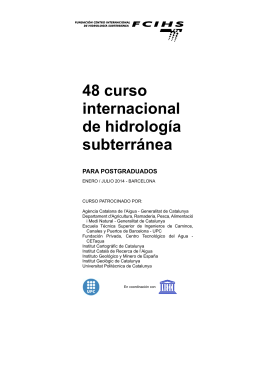 48 curso internacional de hidrología subterránea