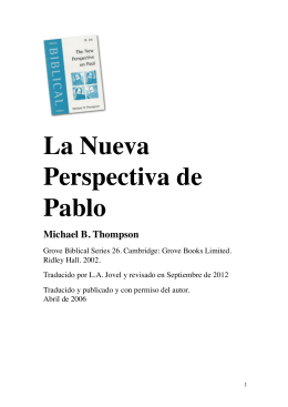 La Nueva Perspecta de Pablo por Michael B. Thompson