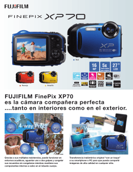 FUJIFILM FinePix XP70 es la cámara compañera perfecta ....tanto