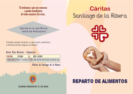 Folleto Caritas Reparto Alimentos