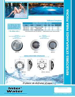 Reflectores Extraplanos Inter Water, descarga el folleto