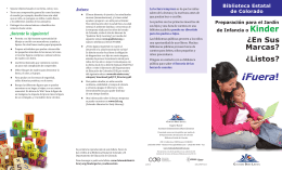 Kindergarten Brochure-Spanish