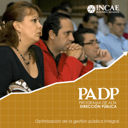 Folleto PADP - INCAE Business School