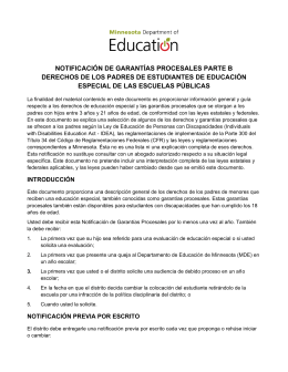 Part B Notice of Procedural Safeguards