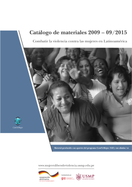 Catálogo de materiales 2009 – 09/2015