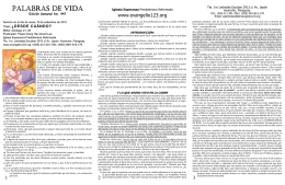 PALABRAS DE VIDA - Evangelio123.org