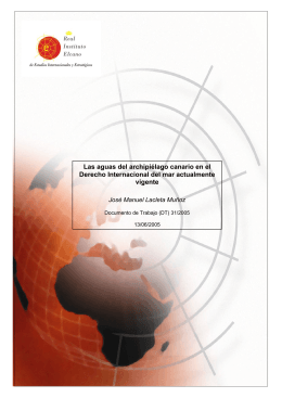 Las aguas del archipiélago canario en el Derecho Internacional del