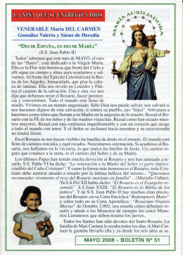 Boletín 51 - La venerable sierva de Dios María del Carmen