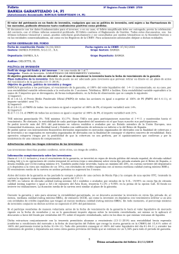 BANKIA GARANTIZADO 14, FI