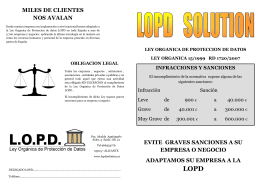 Folleto LOPD - lopd solution