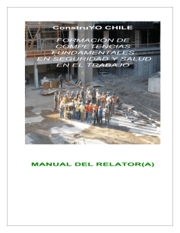 Manual para el Relator - Subsecretaría de Previsión Social