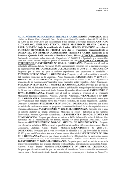 ACTA NÚMERO OCHOCIENTOS TREINTA Y OCHO. SESIÓN