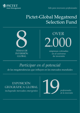 Pictet-Global Megatrend Selection Fund MÁS DE Participar en el