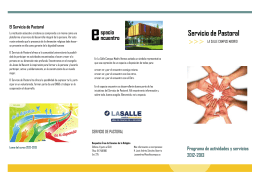 Servicio de Pastoral - La Salle Centro Universitario