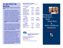 Lo que dicen las familias - Delaware Department of Education