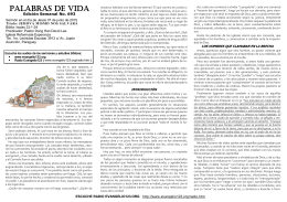 PALABRAS DE VIDA - Evangelio123.org