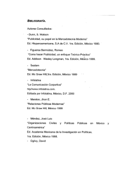 BIBLIOGRAFÍA. Autores Consultádos: