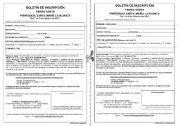 boletín de inscripción boletín de inscripción