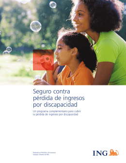 Seguro contra pérdida de ingresos por discapacidad