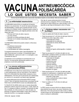 VIS Pneumococcal Polysaccharide vaccine-Spanish