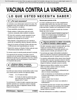 VACUNA CONTRA LA VARICELA