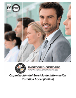 Organización del Servicio de Información Turística Local (Online)