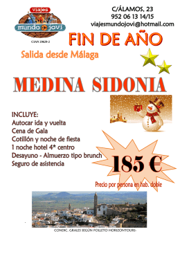 condic. grales según folleto horizontours