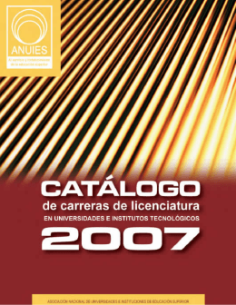 Catálogo de carreras ANUIES