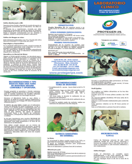 Recomendaciones para asistir a realizarse Toma de