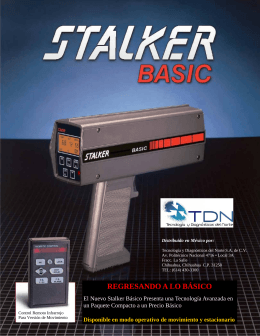 Folleto Radar Stalker Basico en Español con impresora a 12 grados