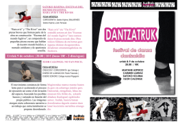 + info, ver folleto - Auditorio de Barañain