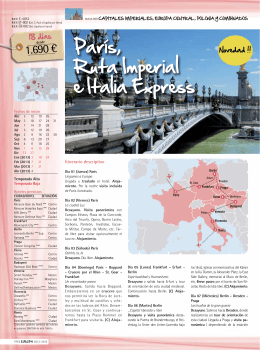 PARIS RUTA IMPERIAL E ITALIA EXPRESS