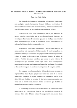 un archivo digital para el fondo documental de etnología de aragón