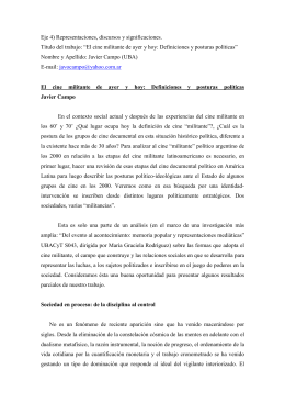 CAMPO, Javier - Facultad de Ciencias Sociales