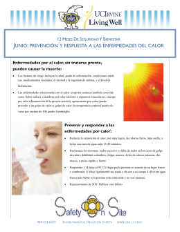 junio: prevención y respuesta a las enfermedades del calor