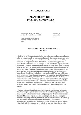 El Manifiesto Comunista - Colectivos de Jóvenes Comunistas