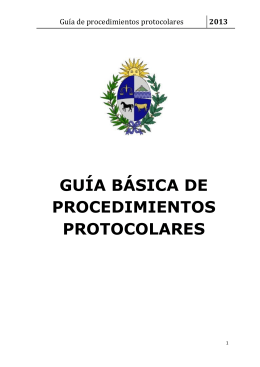 Guía de procedimientos protocolares