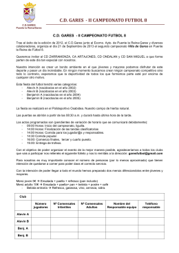 Folleto 2º Torneo F8 - Club Deportivo Gares