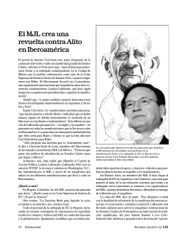 10 El MJL crea una revuelta contra Alito en Iberoamérica