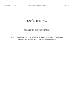 versión consolidada del tratado constitutivo de la comunidad europea
