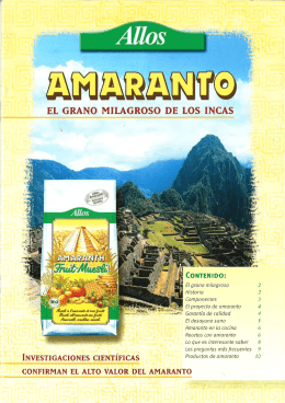 un folleto promocional del amaranto
