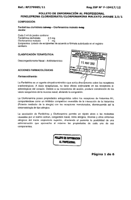 Ref.: RF279985/11 RBQ.ISP N" F—19417/12 FOLLETO DE