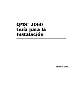 Guía para la Instalación QMS 2060